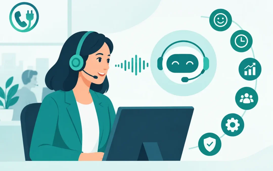 Agent vocal IA en centre de contact : 6 gains