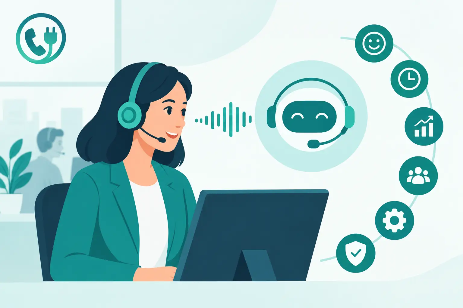 Agent vocal IA en centre de contact : 6 gains